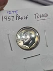 1957 (P) Roosevelt Dime Gem Proof 90% Silver 1279 ☆ Toned ☆