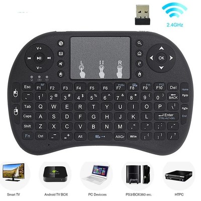 Mini Wireless Tastatur i8 mit Multitouch Touchpad PC Smart TV Keyboard Air Mouse