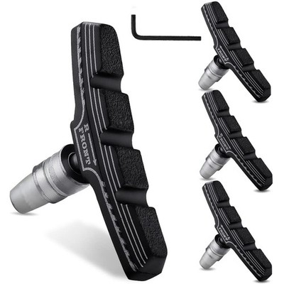 4PCS Premium Bike Brake Pads, Professional Mountain Bicycle V-Brake Pads, Bik...