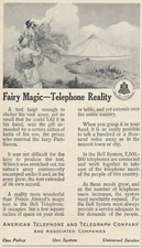 Magazine Ad - 1913 - AT&T / Bell System - Fairy Magic - Telephone Reality