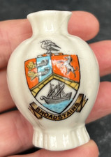 W.H. Goss Crested China Miniature Vase Broadstairs England 5cm