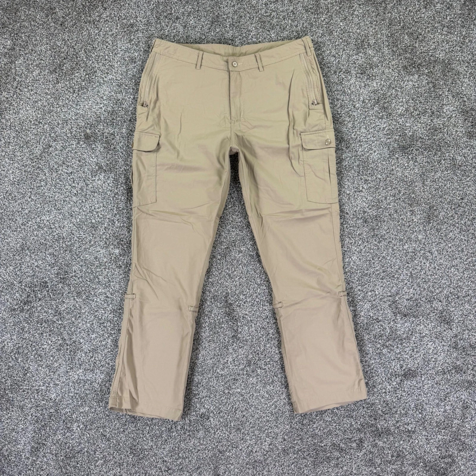 Clothing Arts P^cubed Pick-Pocket Proof Cargo Pants Womens 12 Petite Tan Khaki