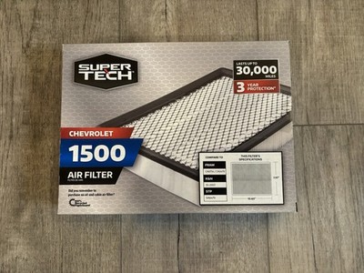 Super Tech 1500 Air Filter 3K Miles Compare To Fram CA8754 for Select Chevy
