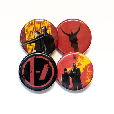 Twenty One Pilots Pin Button Badge Set: CLANCY - 1.25'' Set of 4 PINS, 21 Pilots