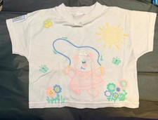 Vintage 90s Buster Brown Toddler Shirt 2T Pastel Graphic Girl Zoo Kids Cotton