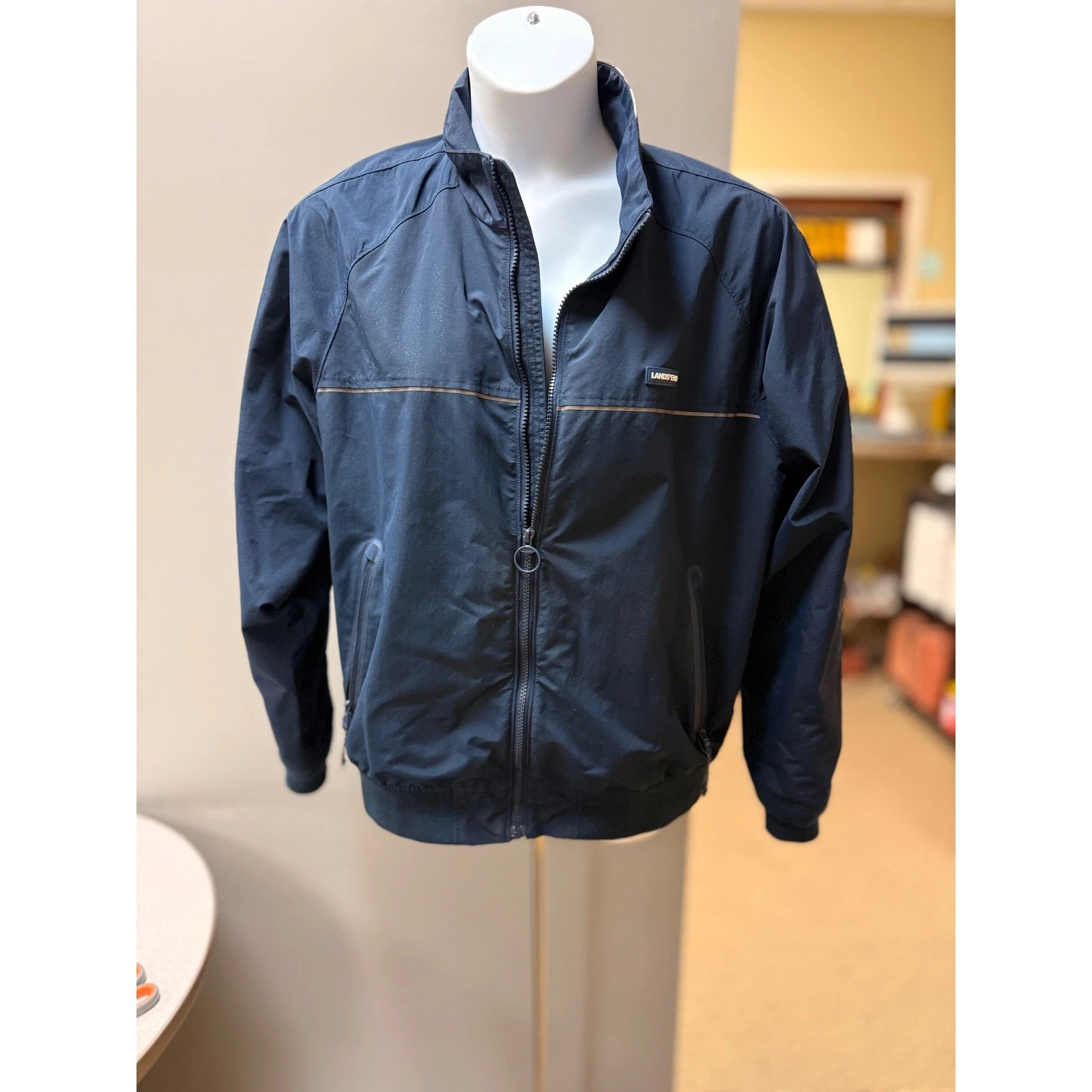 Lands End Mens Track/Bomber Style Full Zip Jacket Navy Blue Size L 42 44
Opens in a new window or ta