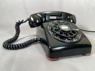 Western Electric Black Rotary Dial Phone 500 11 55