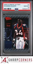 2000 ULTIMATE VICTORY #9 SHANNON SHARPE HOF POP 1 PSA 10
