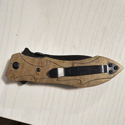 Smith & Wesson Border Guard Pocketknife Brown Wood Handle SS Combo Drop no box 