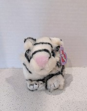Puffkins Tasha White Tiger Plush Swibco 6643 With Hang Tag 1997 Vintage I