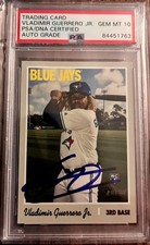 Vladimir Guerrero Jr SIGNED 2019 Topps Heritage RC #504 PSA/DNA GEM MT 10