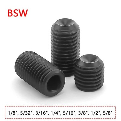 BSW Grub Screws 12.9 Allen Socket Cup Point Screw 1/8'' 5/32'' 3/16'' 1/4'' - 5/8''