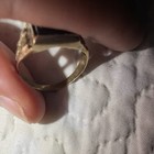 10k Yellow Gold Signet Ring Size 8 Black Rectangle Face Letter R — photo 3