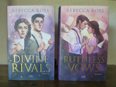 Divine Rivals + Ruthless Vows von Rebecca Ross mit Farbschnitt + Charakterkarte