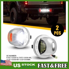 [TRIPLE RED NEON TUBE]Full LED License Plate Light Tag Lamp Pair 80-14 Ford F150