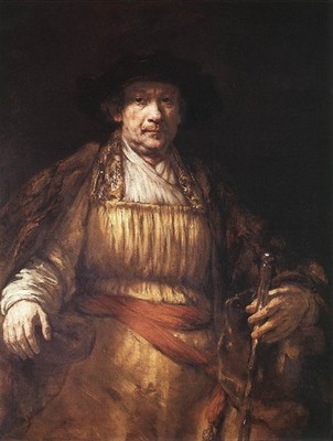 Rembrandt Selbstportrait 1658 Kunstdruck Poster Wanddeko Design Stück Luxus Hom