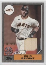 2022 Series 1 1987 Topps Baseball Relics Black 161/199 Kris Bryant #87R-KB 0nr3