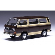 IXO Volkswagen Type 2 T3 Caravelle Brown Beige Van Model Car 1/43