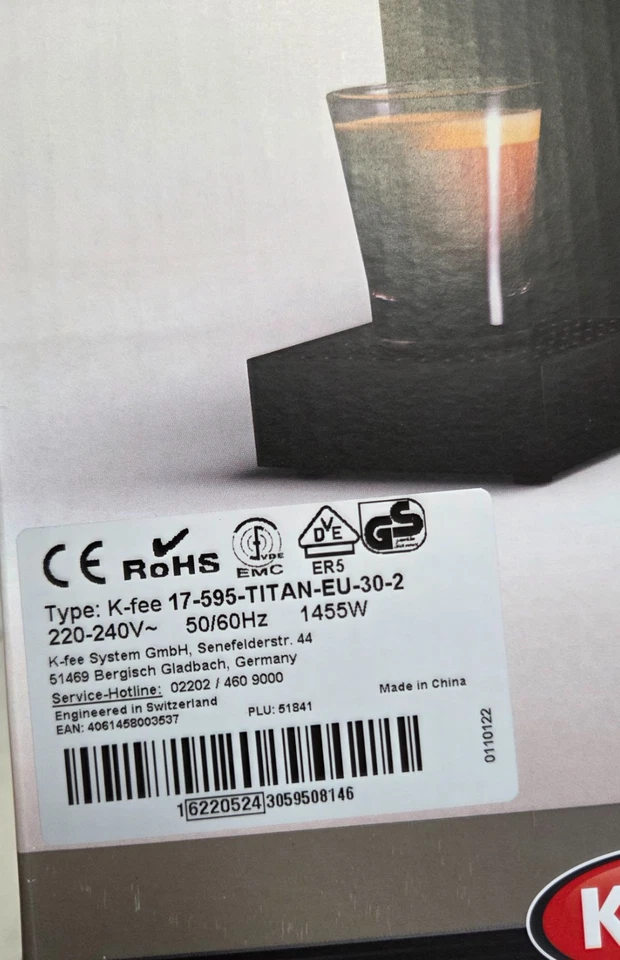 NEU ALDI KFEE K-FEE Maschine Expressi Square Kapselmaschine 17-595 TITAN in OVP - Bild 2 von 4