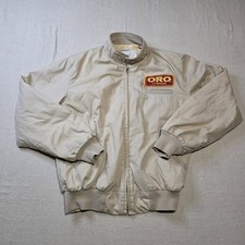 Vintage 70s 80s K-Brand Made In The Usa Bomber Jacket Beige Mens M "Oro Hybrids"