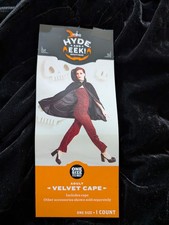 Hyde And Eek Black Velvet Hooded Cloak Cape Adult One Size 33inches Long