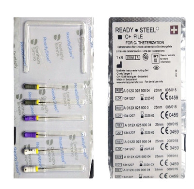 DENTSPLY Ready Steel C+FILES endodontic files 21, 25, 31mm 24 Files/Box