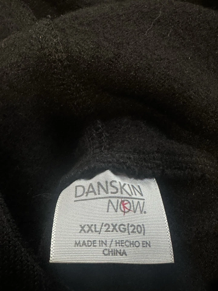 Danskin Women’s High Neck Hoodie Size Large XXL Black Pocketed Pullover - Image 4 of 4