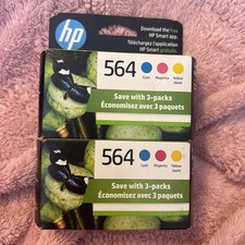 HP 564 Cyan/Magenta/Yellow Standard Yield Ink Cartridge, 3/Pack Exp 01/2025