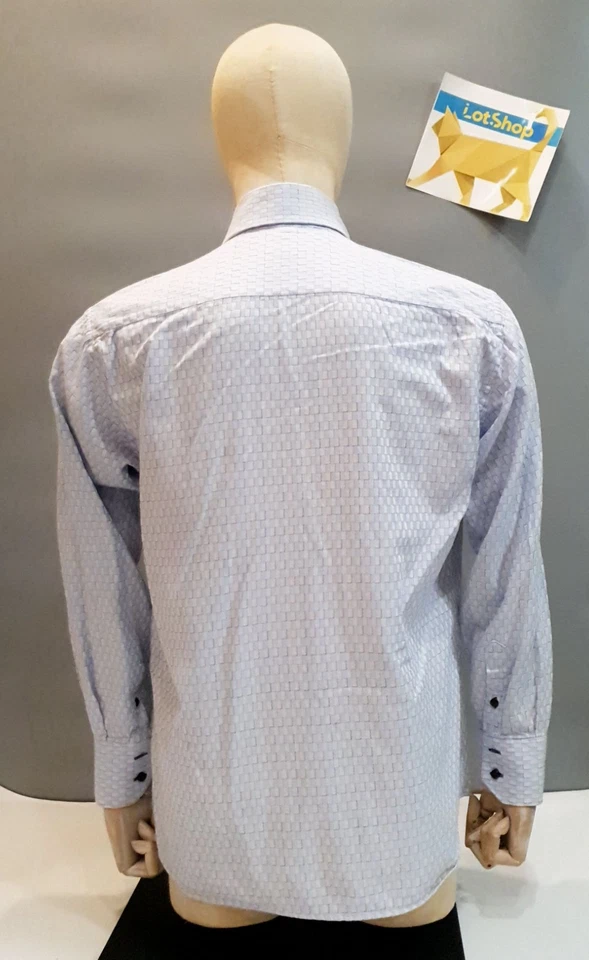 Lambretta Modena Hombre Manga Larga Vestido Botón Algodón Camisa Hombre Talla... - Imagen 4 de 4