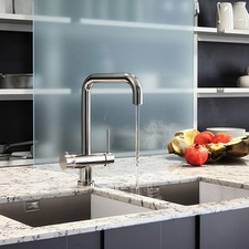 Instant Boiling Hot Water Tap Chrome Kitchen 3 in 1 Filtered with Tank & Filter
