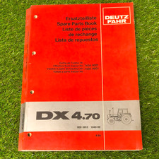 Deutz-Fahr DX 4.70 Tractor Spare Parts Catalogue Book