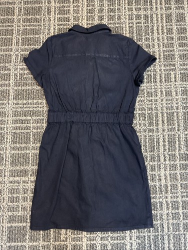 Jupe Femme J.CREW En Laine Stretch - Taille 10, Bleu Marine, Ourlet Scallopé, Très Bon état