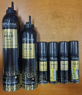6 Pack: TRESemmé Extra Hold Volumizing Mousse 15 oz./10.5 oz./2 oz. - E6E