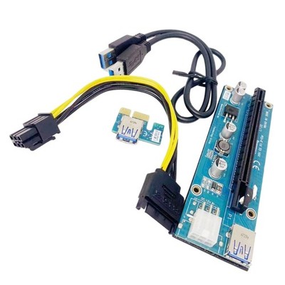 PCIE 1X To 16X Extension Card Adapter Extension Cable With USB3.0 Cable