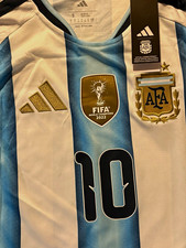 Lionel Messi #10 White / Blue 2026 Soccer Jersey Size L
