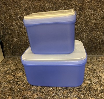Tupperware 2 Swing Box blau Vorrats Behälter Aufbewahrungs Box 2,2l  + 1,0 l