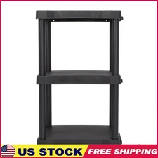 3-Tier Plastic Shelving Unit Tool Storage Heavy Duty Freestanding Organizer New