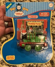 New 2006 Thomas Friends Holiday Percy Green Die Cast Take Along Engine