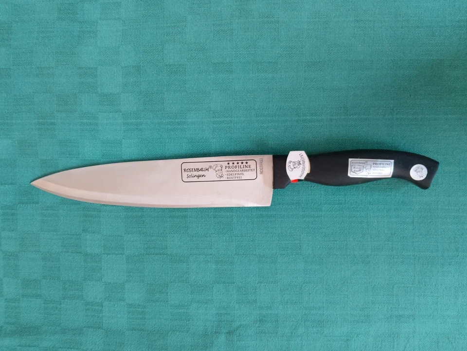 Messer Kochmesser Rosenbaum Solingen ca. 35cm Edelstahl rostfrei handgearbeitet - Bild 2 von 4