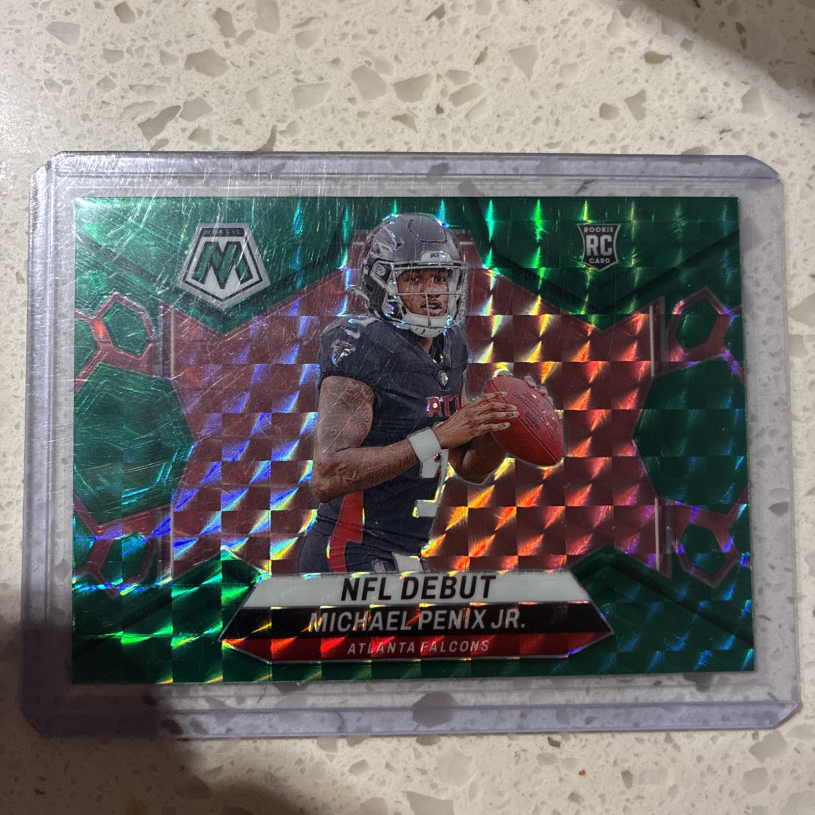 2024 Panini Mosaic - NFL Debut Michael Penix Jr. #274 Green Mosaic Prizm RC
