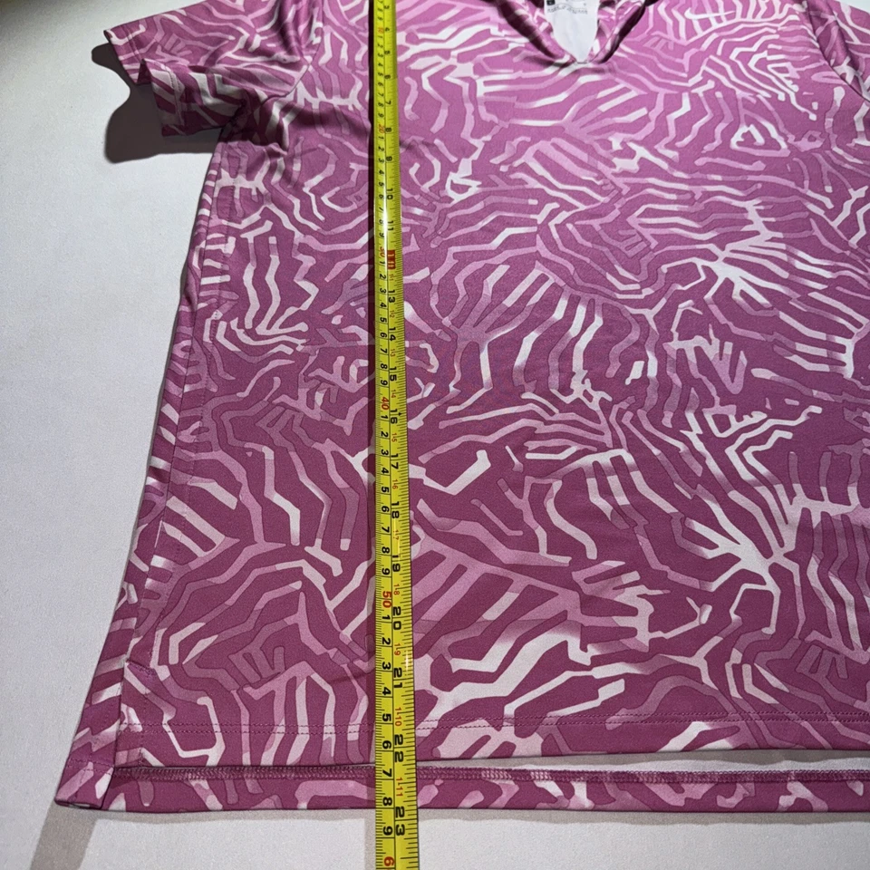 Polo de golf Nike juvenil grande Dri FIT manga corta ajuste estándar cuello en V rosa preppy Foto 4 de 4