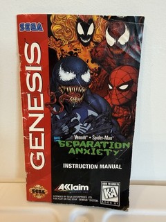 Separazione Ansia Sega Genesis solo manuale istruzioni così com'è