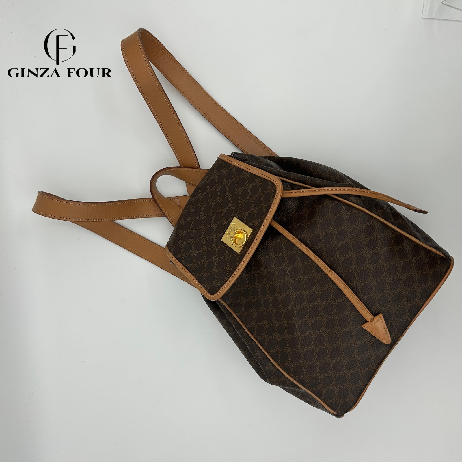 Authentic CELINE Macadam patterned backpack #2412… - image 3