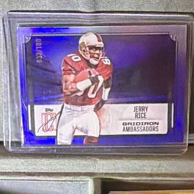 Topps 2024 Jerry Rice Gridiron Ambassadors GA-26 Purple /100