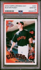2010 Topps Opening Day Baseball Buster Posey (RC) Card #207 PSA GEM MT 10