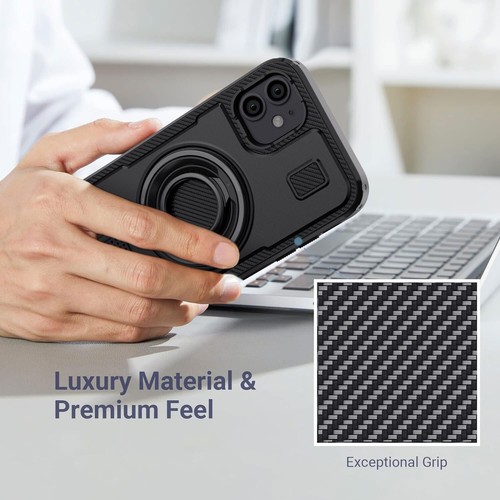 Funda resistente para iPhone 11 anillo duro soporte a prueba de golpes cubierta protector de pantalla - Imagen 16 de 32