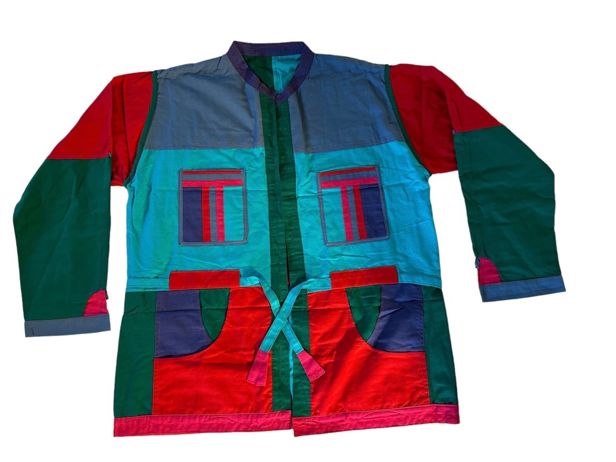 Vintage 90s Y2K Color Block Reversible Jacket Purse 2 in 1 Unisex