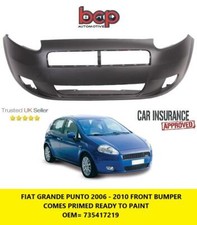 FIAT GRANDE PUNTO 2006 - 2010 FRONT BUMPER PRIMED NO PARKING SENSOR