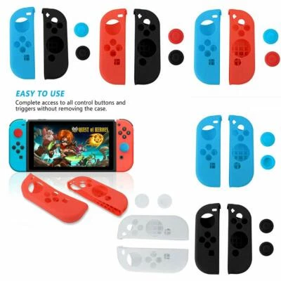 Silicone Grip Case Cover Rubber For Nintendo Switch Joy-Con Controller GamePad