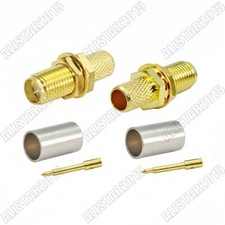 20x RP SMA Female Crimp Attachment for LMR240 RG59 RG8X Cable Connector LMR-240